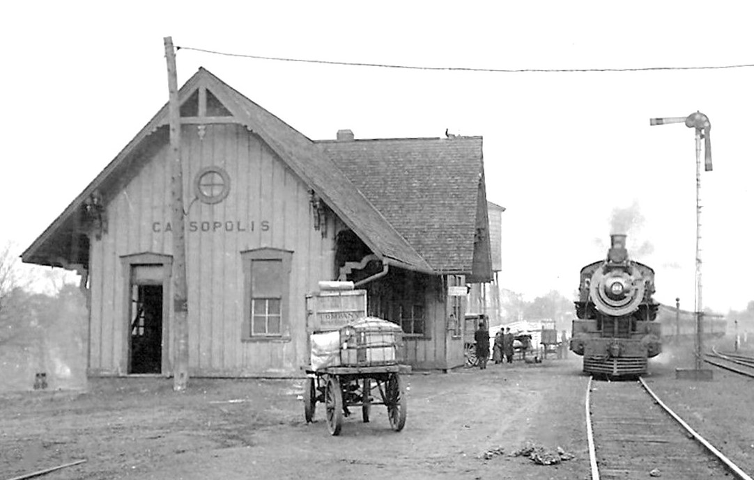 Cassopolis Depot with train